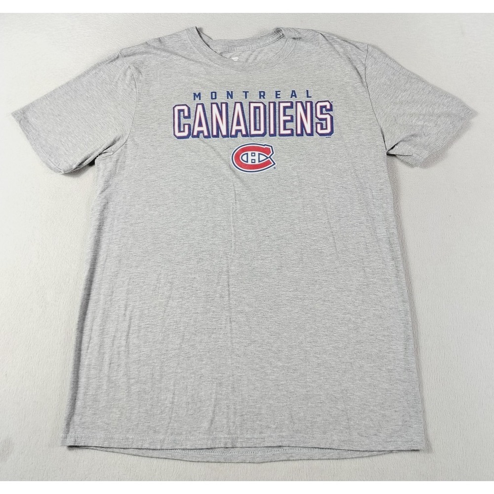 Montreal Canadiens Shirt Mens Large Gray NHL Hockey Fanatics Short Sleeve Tee‎